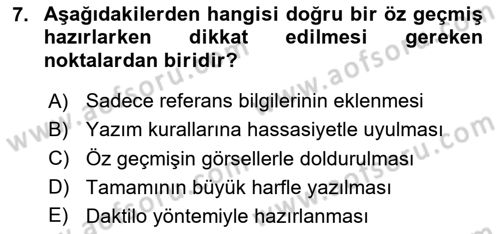 Fotoğraf ve Video Proje Geliştirme Dersi 2024 - 2025 Yılı (Vize) Ara Sınav Soruları 7. Soru