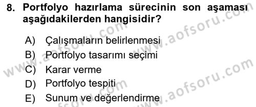 Fotoğraf ve Video Proje Geliştirme Dersi 2024 - 2025 Yılı (Vize) Ara Sınav Soruları 8. Soru