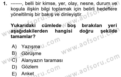 Fotoğraf ve Video Proje Geliştirme Dersi 2024 - 2025 Yılı (Final) Dönem Sonu Sınav Soruları 1. Soru