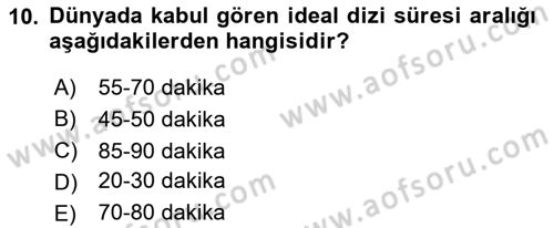 Fotoğraf ve Video Proje Geliştirme Dersi 2024 - 2025 Yılı (Final) Dönem Sonu Sınav Soruları 10. Soru