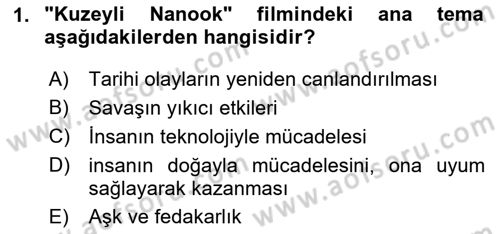 Fotoğraf ve Video Proje Geliştirme Dersi 2024 - 2025 Yılı Yaz Okulu Sınav Soruları 1. Soru