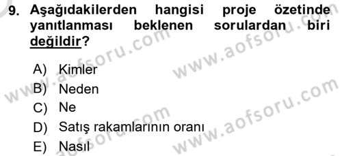 Fotoğraf ve Video Proje Geliştirme Dersi 2024 - 2025 Yılı Yaz Okulu Sınav Soruları 9. Soru