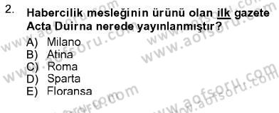 Fotoğrafın Kullanım Alanları Dersi Ara Sınavı Deneme Sınav Soruları 2. Soru