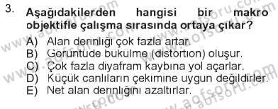 Fotoğrafın Kullanım Alanları Dersi 2012 - 2013 Yılı Tek Ders Sınav Soruları 3. Soru