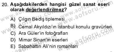 Fotoğrafın Kullanım Alanları Dersi 2013 - 2014 Yılı (Final) Dönem Sonu Sınav Soruları 20. Soru