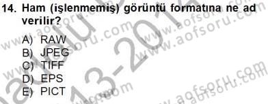 Fotoğrafın Kullanım Alanları Dersi 2013 - 2014 Yılı Tek Ders Sınav Soruları 14. Soru