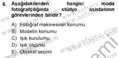 Fotoğrafın Kullanım Alanları Dersi Ara Sınavı Deneme Sınav Soruları 6. Soru