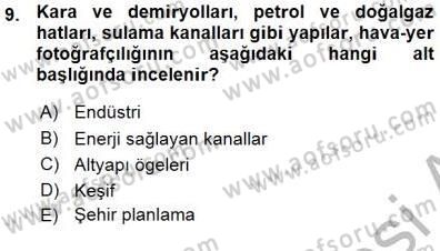 Fotoğrafın Kullanım Alanları Dersi 2015 - 2016 Yılı (Vize) Ara Sınav Soruları 9. Soru