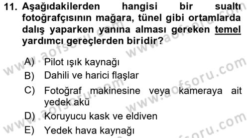 Fotoğrafın Kullanım Alanları Dersi Ara Sınavı Deneme Sınav Soruları 11. Soru
