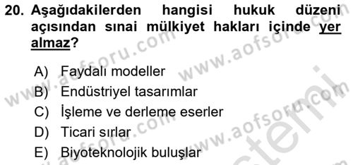 Fotoğrafın Kullanım Alanları Dersi 2020 - 2021 Yılı Yaz Okulu Sınav Soruları 20. Soru
