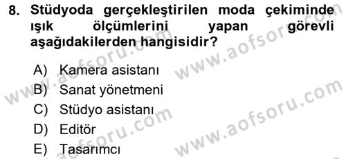 Fotoğrafın Kullanım Alanları Dersi 2021 - 2022 Yılı (Vize) Ara Sınav Soruları 8. Soru