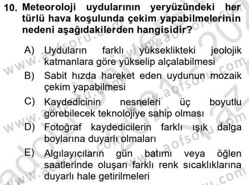 Fotoğrafın Kullanım Alanları Dersi 2021 - 2022 Yılı Yaz Okulu Sınav Soruları 10. Soru