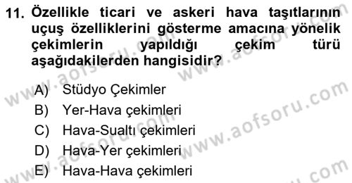 Fotoğrafın Kullanım Alanları Dersi 2022 - 2023 Yılı (Vize) Ara Sınav Soruları 11. Soru