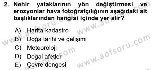 Fotoğrafın Kullanım Alanları Dersi 2022 - 2023 Yılı Yaz Okulu Sınav Soruları 2. Soru