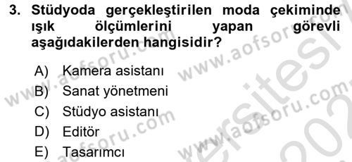 Fotoğrafın Kullanım Alanları Dersi 2024 - 2025 Yılı (Vize) Ara Sınav Soruları 3. Soru
