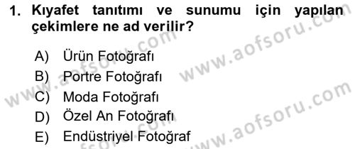 Fotoğrafın Kullanım Alanları Dersi 2024 - 2025 Yılı (Final) Dönem Sonu Sınav Soruları 1. Soru