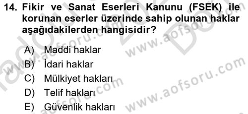 Fotoğrafın Kullanım Alanları Dersi 2024 - 2025 Yılı (Final) Dönem Sonu Sınav Soruları 14. Soru