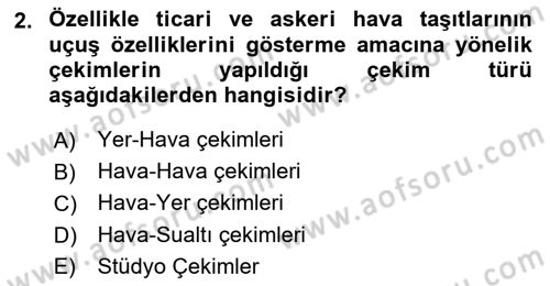 Fotoğrafın Kullanım Alanları Dersi 2024 - 2025 Yılı (Final) Dönem Sonu Sınav Soruları 2. Soru