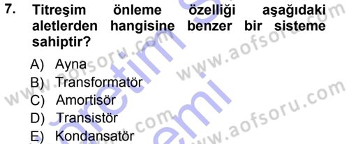 Sayısal Fotoğraf Makineleri Dersi 2014 - 2015 Yılı (Vize) Ara Sınavı 7. Soru