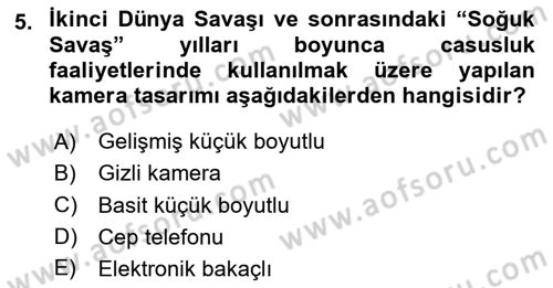 Sayısal Fotoğraf Makineleri Dersi 2024 - 2025 Yılı (Vize) Ara Sınav Soruları 5. Soru