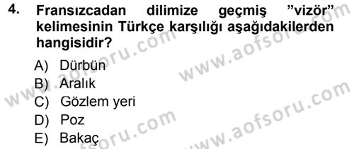 Basın Fotoğrafçılığı Dersi 2012 - 2013 Yılı (Final) Dönem Sonu Sınav Soruları 4. Soru