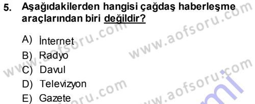 Basın Fotoğrafçılığı Dersi 2013 - 2014 Yılı (Vize) Ara Sınav Soruları 5. Soru