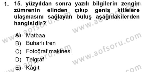 Basın Fotoğrafçılığı Dersi 2015 - 2016 Yılı (Vize) Ara Sınav Soruları 1. Soru