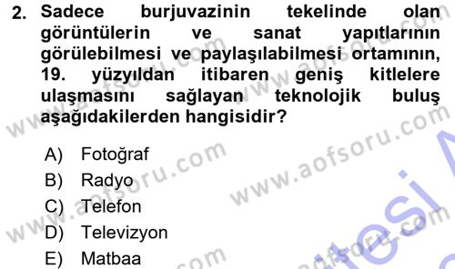 Basın Fotoğrafçılığı Dersi 2015 - 2016 Yılı (Final) Dönem Sonu Sınav Soruları 2. Soru