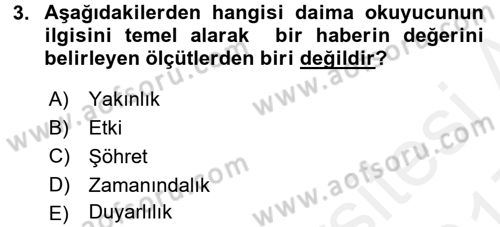 Basın Fotoğrafçılığı Dersi 2016 - 2017 Yılı (Final) Dönem Sonu Sınav Soruları 3. Soru