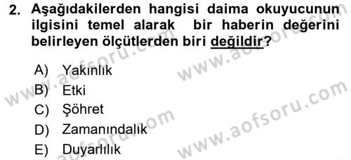 Basın Fotoğrafçılığı Dersi 2017 - 2018 Yılı 3 Ders Sınav Soruları 2. Soru