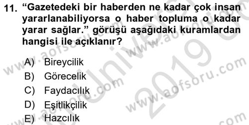 Basın Fotoğrafçılığı Dersi 2018 - 2019 Yılı 3 Ders Sınav Soruları 11. Soru