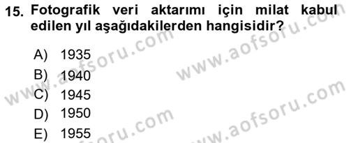 Basın Fotoğrafçılığı Dersi 2018 - 2019 Yılı 3 Ders Sınav Soruları 15. Soru