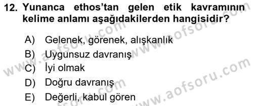 Basın Fotoğrafçılığı Dersi 2018 - 2019 Yılı Yaz Okulu Sınav Soruları 12. Soru