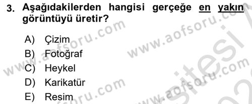 Basın Fotoğrafçılığı Dersi 2022 - 2023 Yılı (Vize) Ara Sınav Soruları 3. Soru