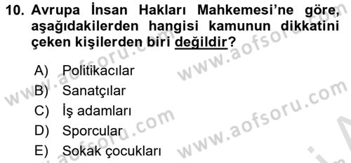 Basın Fotoğrafçılığı Dersi 2023 - 2024 Yılı (Final) Dönem Sonu Sınav Soruları 10. Soru