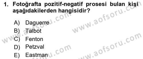 Basın Fotoğrafçılığı Dersi 2023 - 2024 Yılı Yaz Okulu Sınav Soruları 1. Soru