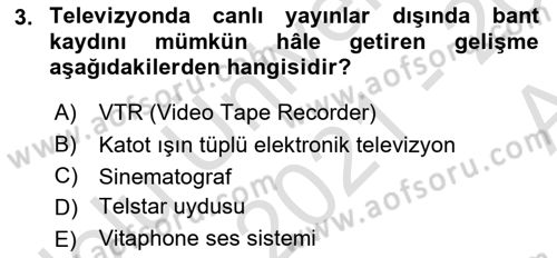  Sayısal Görüntüleme Teknolojileri Dersi 2021 - 2022 Yılı (Vize) Ara Sınav Soruları 3. Soru