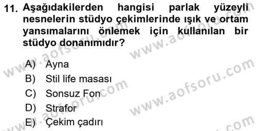  Sayısal Görüntüleme Teknolojileri Dersi 2021 - 2022 Yılı (Final) Dönem Sonu Sınav Soruları 11. Soru