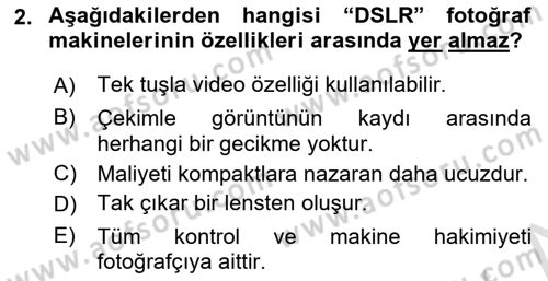  Sayısal Görüntüleme Teknolojileri Dersi 2021 - 2022 Yılı (Final) Dönem Sonu Sınav Soruları 2. Soru