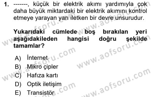  Sayısal Görüntüleme Teknolojileri Dersi 2021 - 2022 Yılı Yaz Okulu Sınavı 1. Soru