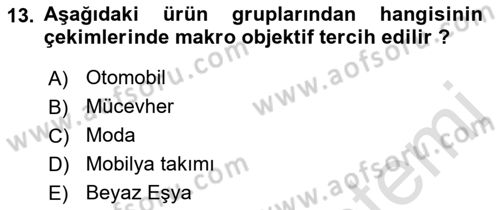  Sayısal Görüntüleme Teknolojileri Dersi 2021 - 2022 Yılı Yaz Okulu Sınavı 13. Soru