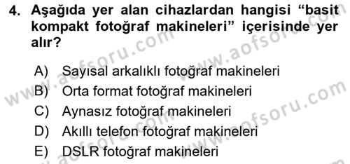  Sayısal Görüntüleme Teknolojileri Dersi 2021 - 2022 Yılı Yaz Okulu Sınavı 4. Soru