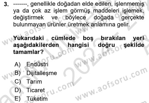 Sayısal Görüntüleme Teknolojileri Dersi Ara Sınavı Deneme Sınav Soruları 3. Soru