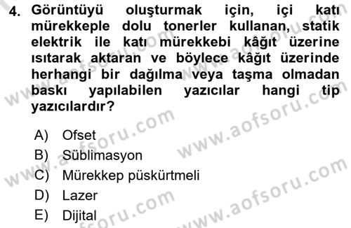  Sayısal Görüntüleme Teknolojileri Dersi 2022 - 2023 Yılı (Final) Dönem Sonu Sınav Soruları 4. Soru