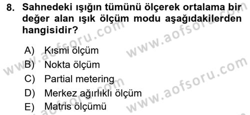  Sayısal Görüntüleme Teknolojileri Dersi 2022 - 2023 Yılı (Final) Dönem Sonu Sınavı 8. Soru