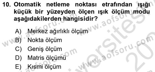  Sayısal Görüntüleme Teknolojileri Dersi 2022 - 2023 Yılı Yaz Okulu Sınav Soruları 10. Soru