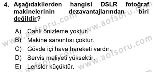  Sayısal Görüntüleme Teknolojileri Dersi 2022 - 2023 Yılı Yaz Okulu Sınav Soruları 4. Soru