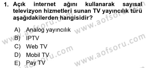  Sayısal Görüntüleme Teknolojileri Dersi Ara Sınavı Deneme Sınav Soruları 1. Soru