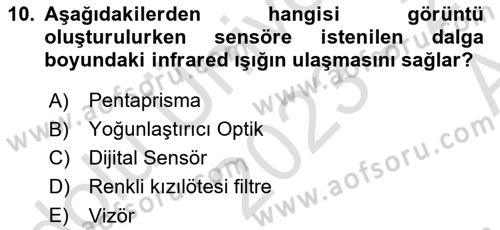  Sayısal Görüntüleme Teknolojileri Dersi Ara Sınavı Deneme Sınav Soruları 10. Soru