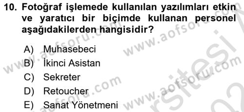  Sayısal Görüntüleme Teknolojileri Dersi 2023 - 2024 Yılı (Final) Dönem Sonu Sınav Soruları 10. Soru